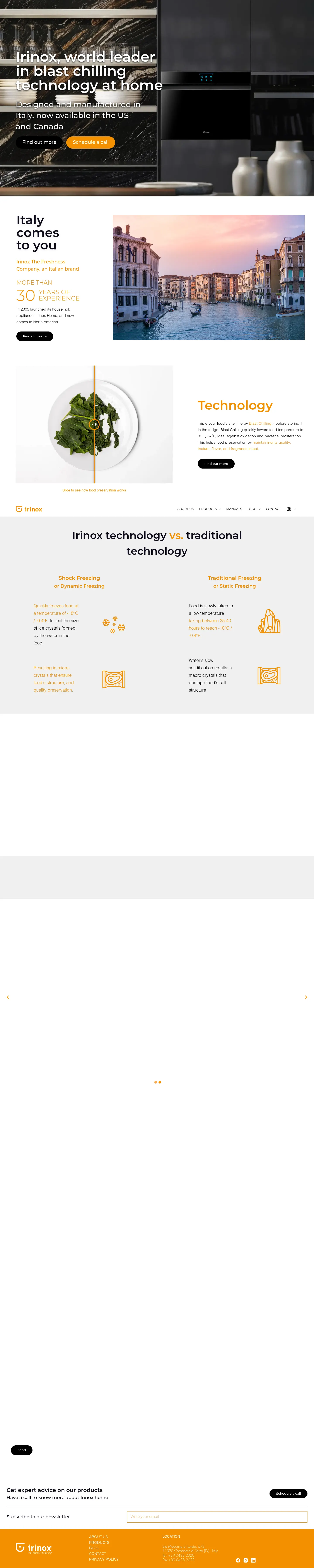 Irinox website